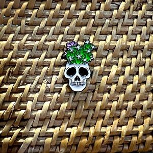 Skull Cactus Planter Enamel Pin